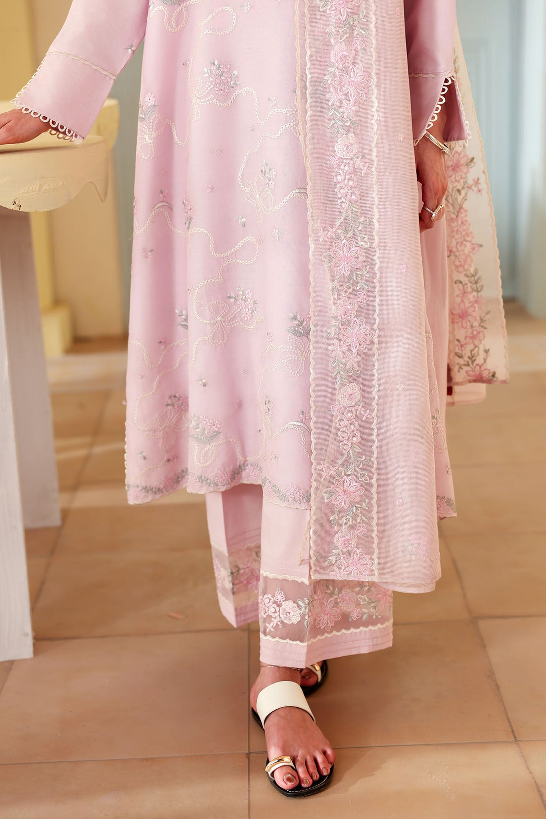 Cross Stitch - Lavender Breeze Printed Lawn Unstitch Suit For Women - 3 Piece