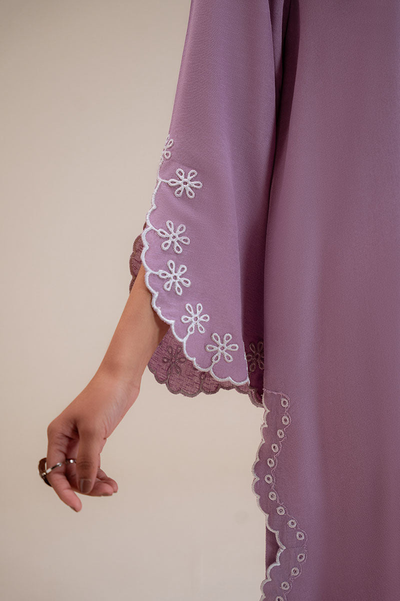 Cross Stitch - Lavender Reef Karandi Suit For Women - Purple - 3 Piece