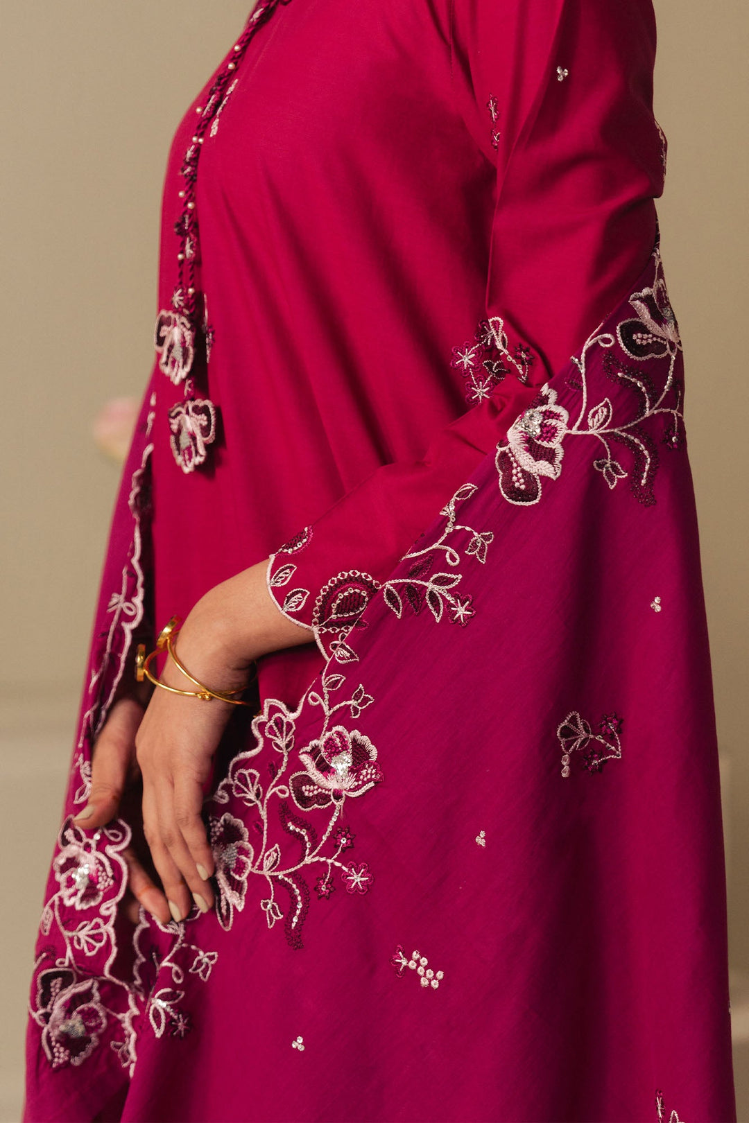 Cross Stitch - Lawn Cherries Jubilee Suit For Women - Pink - 2 Piece