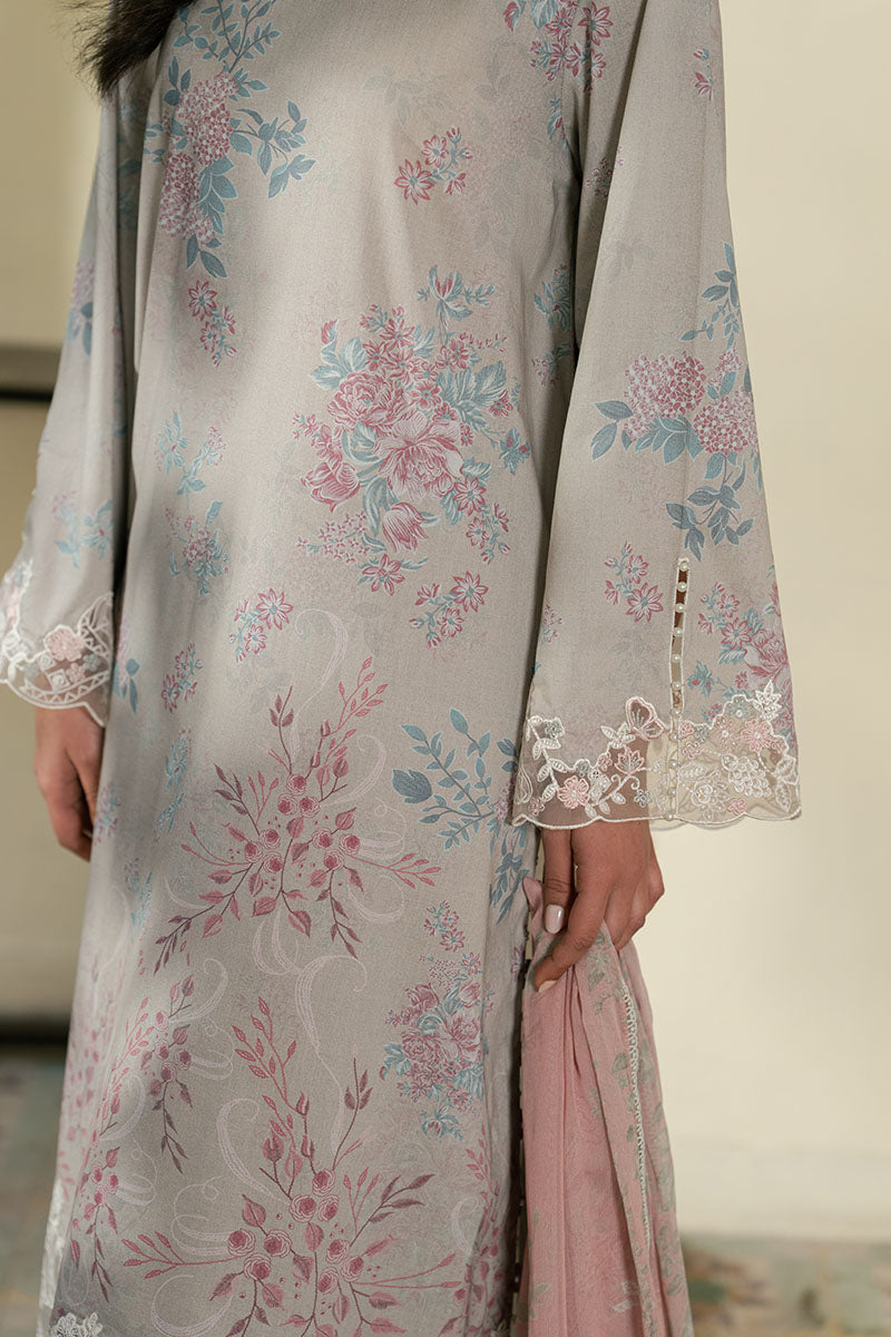 Cross Stitch - Lawn Crystal Splash Unstitch Suit For Women - 3 Piece