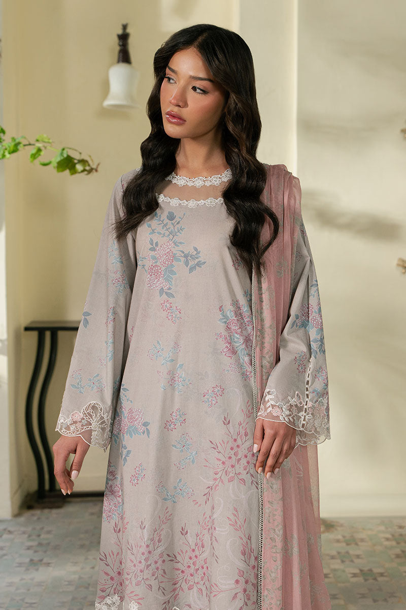 Cross Stitch - Lawn Crystal Splash Unstitch Suit For Women - 3 Piece