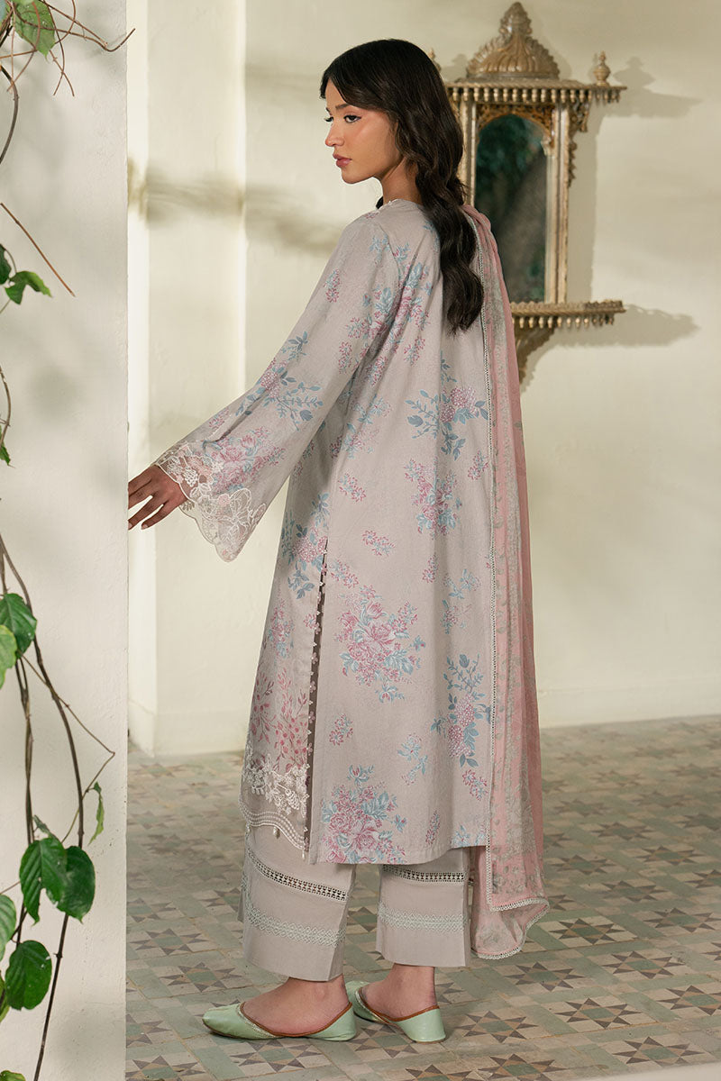 Cross Stitch - Lawn Crystal Splash Unstitch Suit For Women - 3 Piece