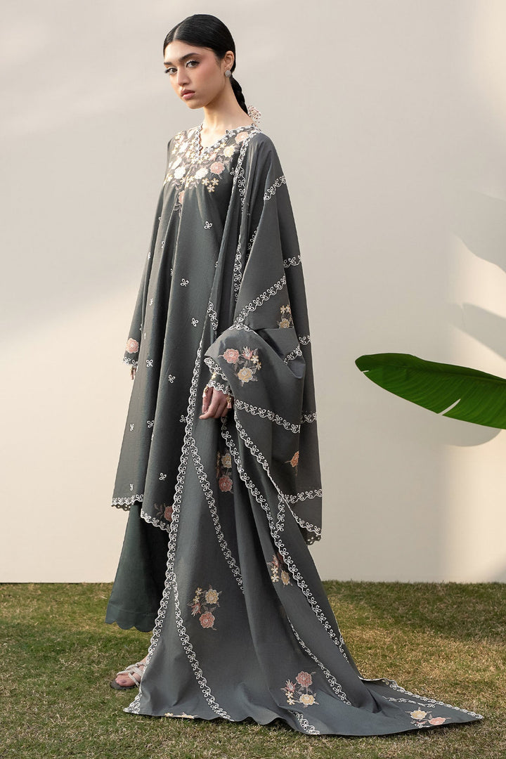 Cross Stitch - Lawn Deep Forest Unstitch Suit For Women - 3 Piece