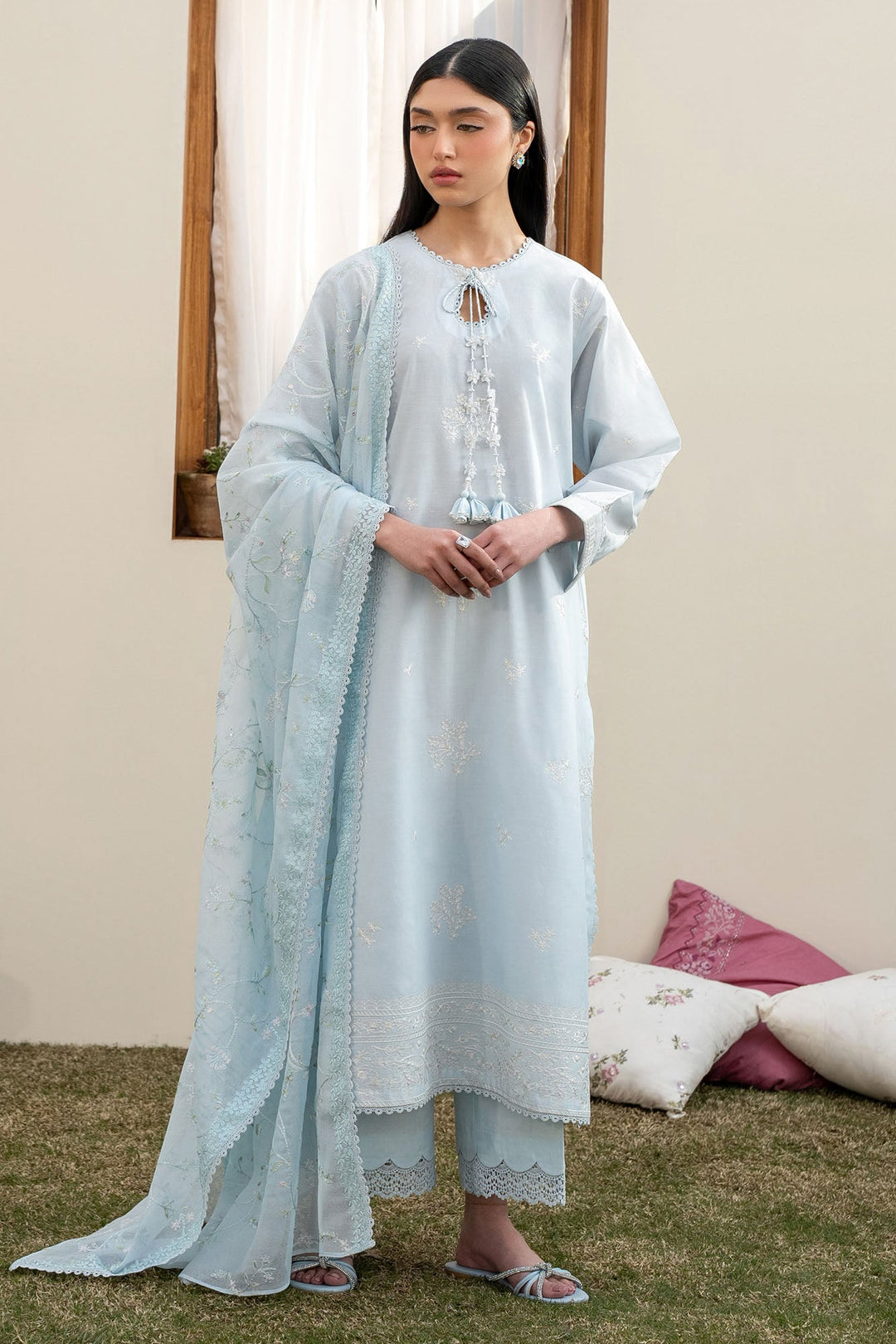 Cross Stitch - Lawn Frosted Mist Unstitch Suit For Women - 3 Piece