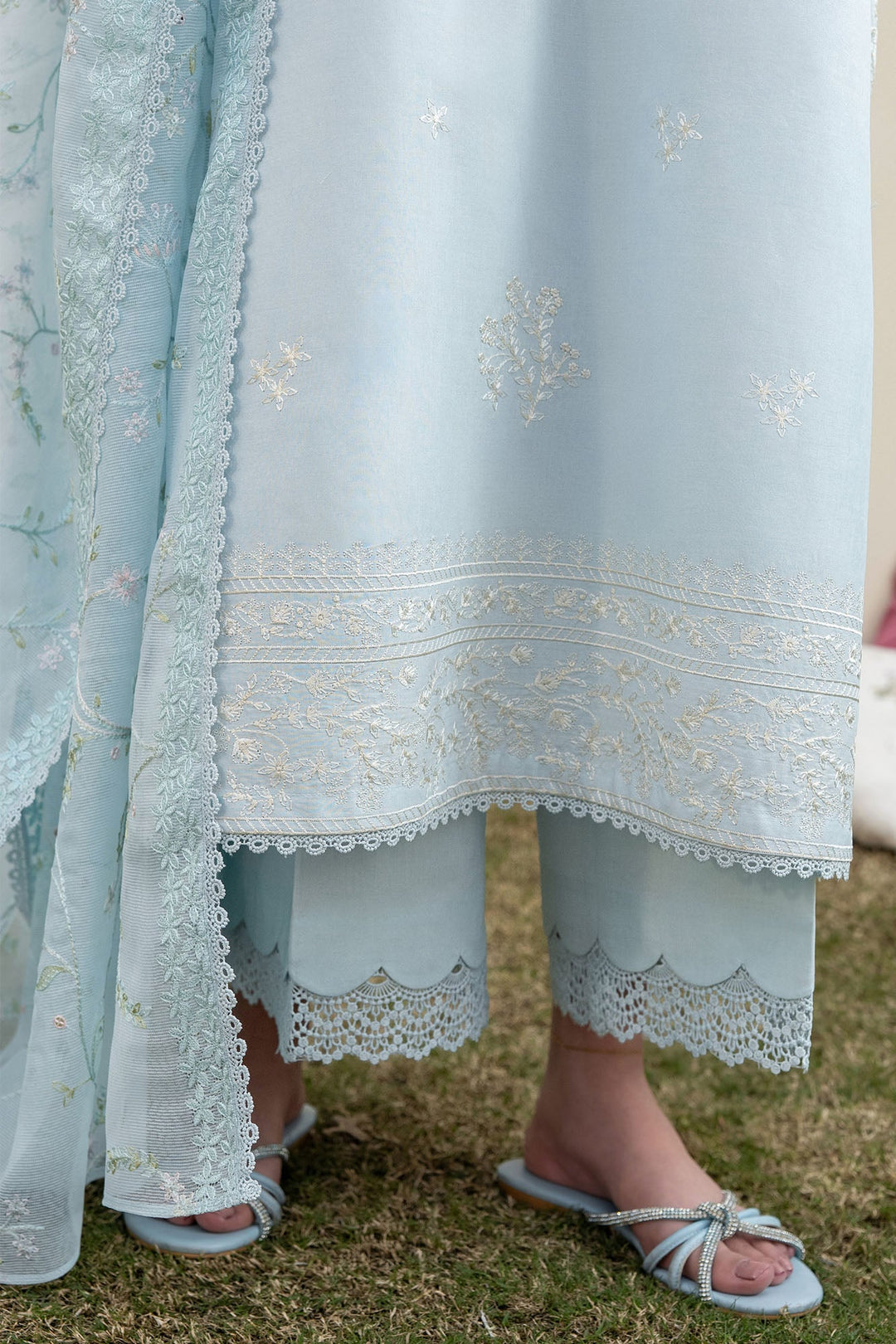 Cross Stitch - Lawn Frosted Mist Unstitch Suit For Women - 3 Piece