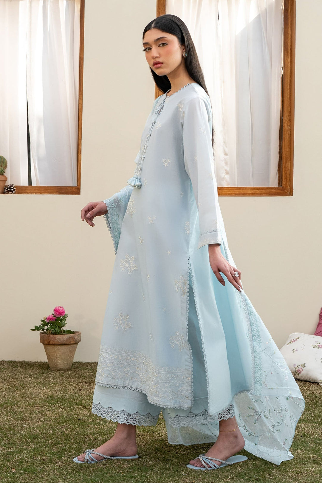 Cross Stitch - Lawn Frosted Mist Unstitch Suit For Women - 3 Piece