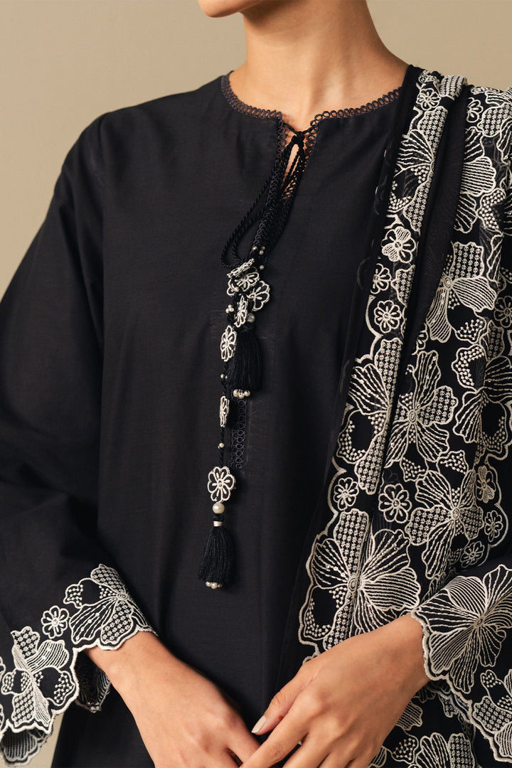 Cross Stitch - Lawn Luxe Noir Suit For Women - Black - 2 Piece