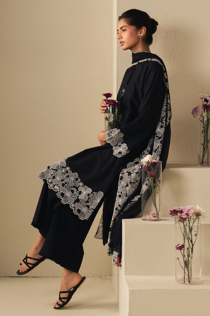 Cross Stitch - Lawn Luxe Noir Suit For Women - Black - 2 Piece