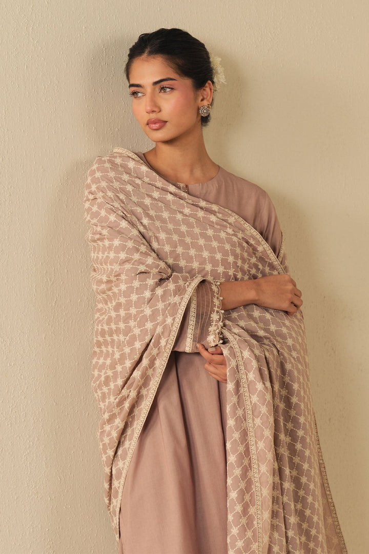 Cross Stitch - Lawn Mauve Whisper Suit For Women - Purple - 2 Piece