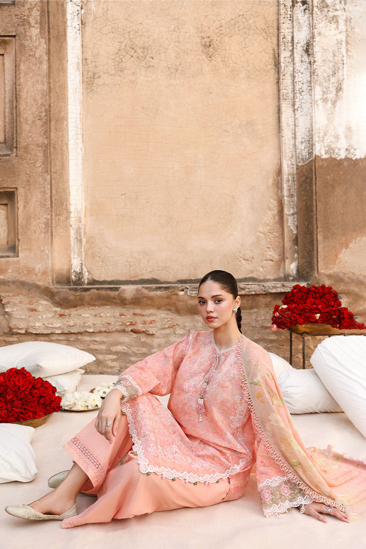 Cross Stitch - Lawn Muted Blush Unstitch Suit For Women - 3 Piece