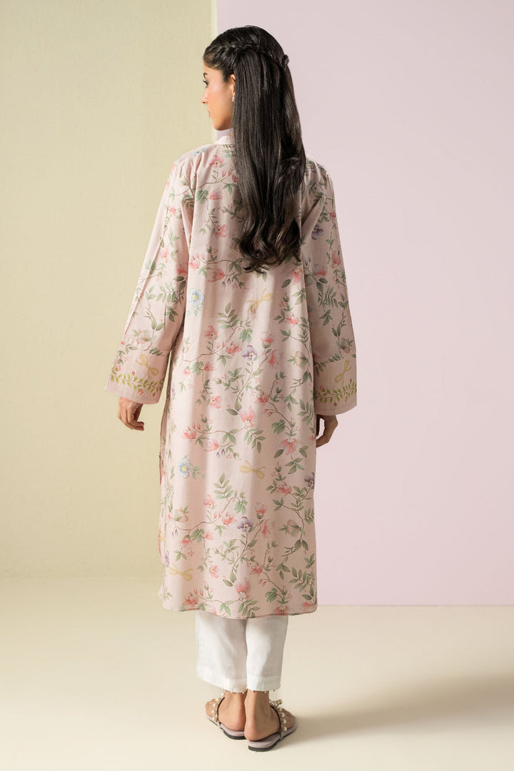 Cross Stitch - Lawn Palm Haze Printed Shirt For Women - Peach - 1 Piece