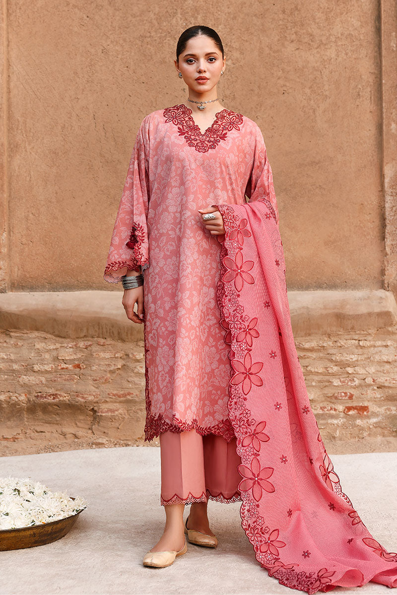 Cross Stitch - Lawn Peach Atelier Unstitch Suit For Women - 3 Piece