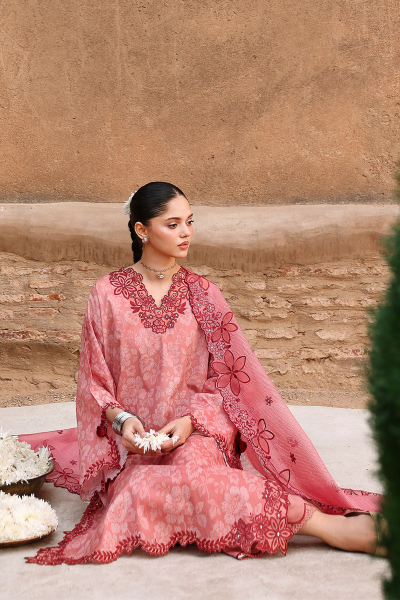 Cross Stitch - Lawn Peach Atelier Unstitch Suit For Women - 3 Piece