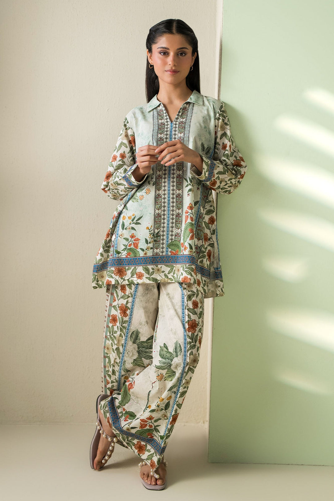 Cross Stitch - Lawn Petal Riot Suit For Women - Off White - 2 Piece