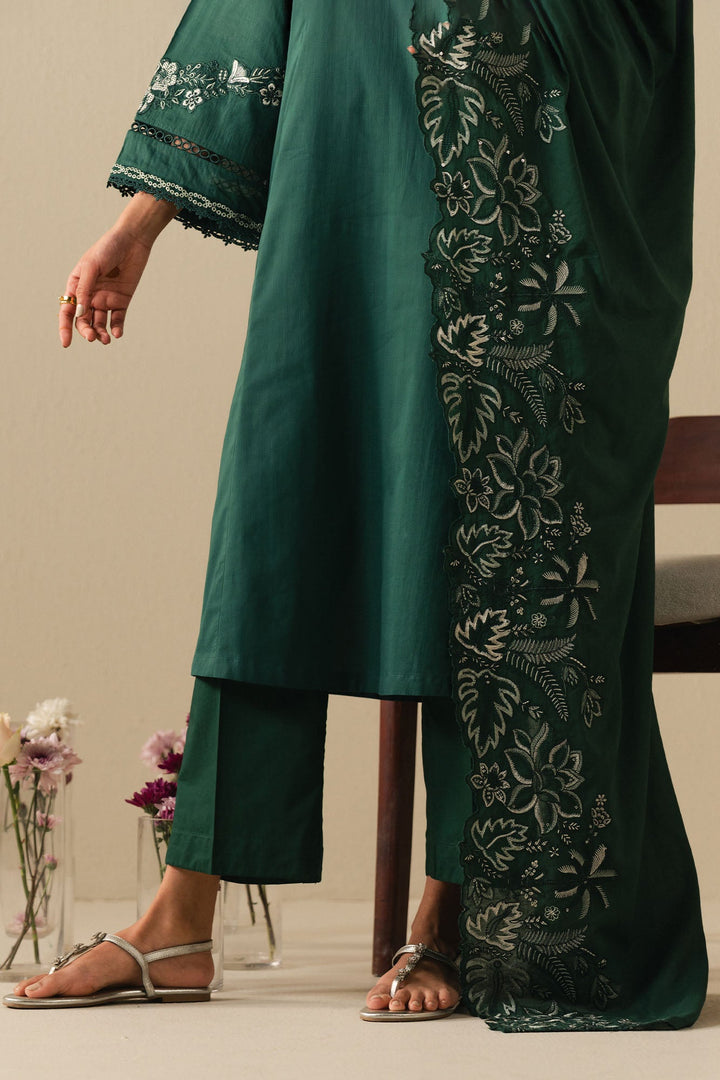 Cross Stitch - Lawn Pine Crest Suit For Women - Green - 2 Piece