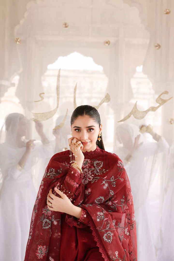 Cross Stitch - Lawn Rouge Flare Unstitch Suit For Women - 3 Piece