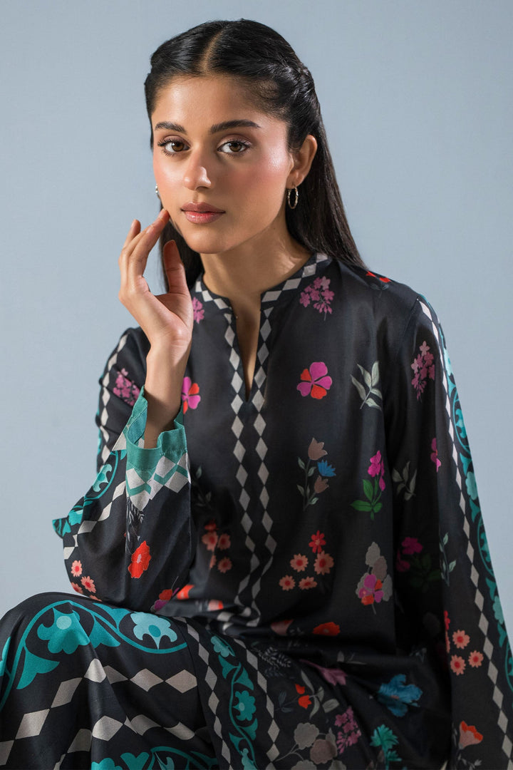Cross Stitch - Lawn Sable Grace Suit For Women - Black - 2 Piece