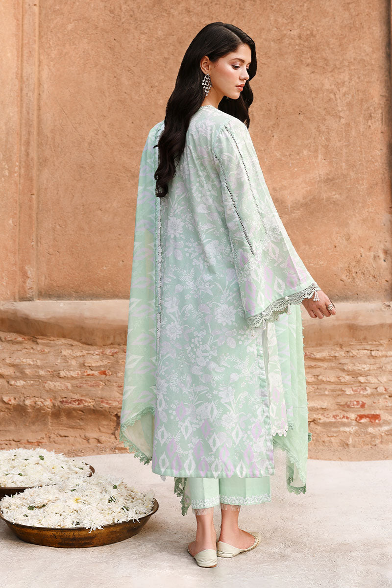 Cross Stitch - Lawn Sage Green Unstitch Suit For Women - 3 Piece