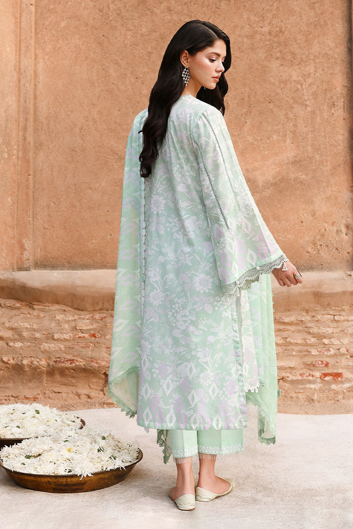 Cross Stitch - Lawn Sage Green Unstitch Suit For Women - 3 Piece