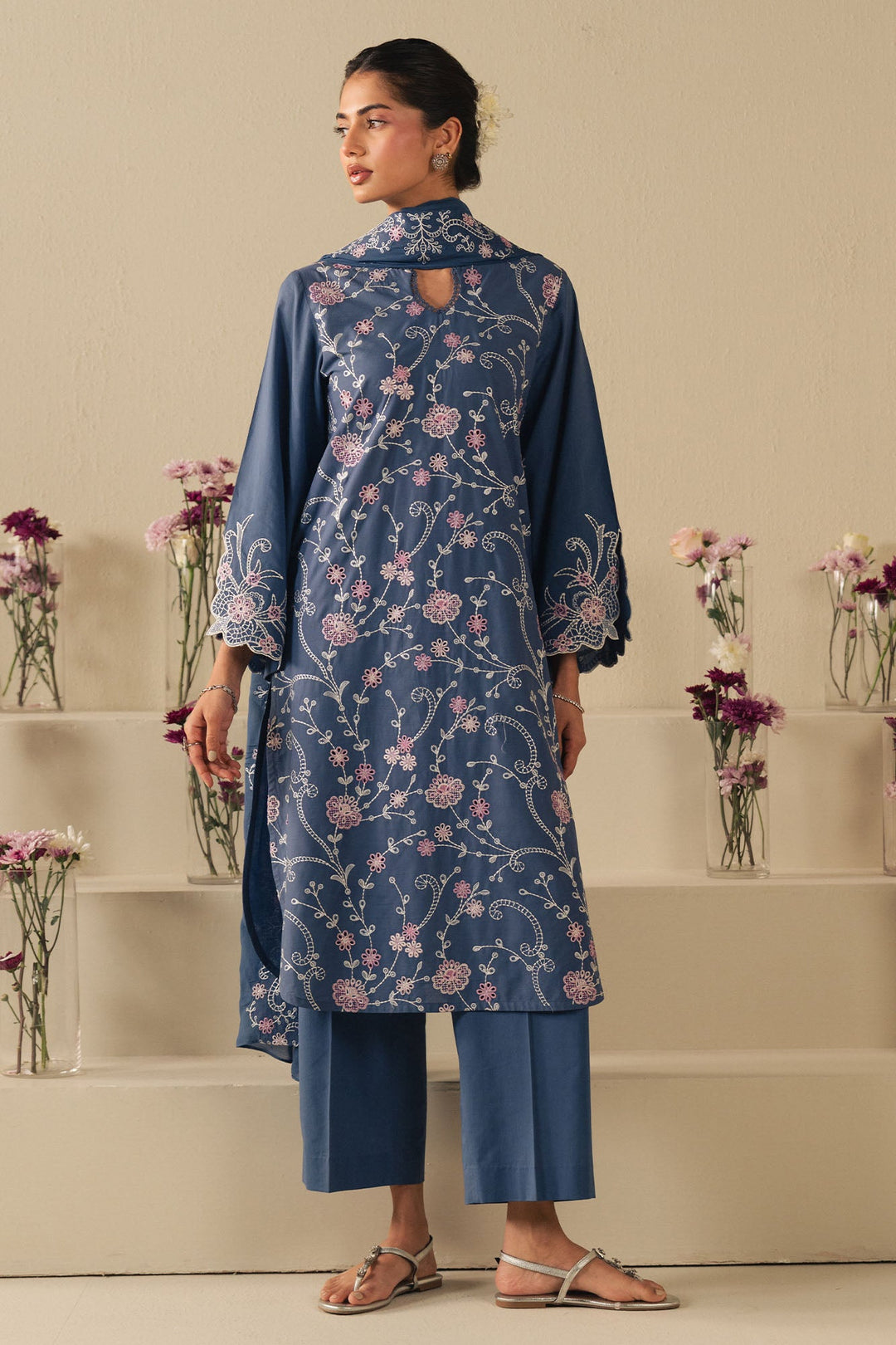 Cross Stitch - Lawn Sky Lance Suit For Women - Blue - 2 Piece