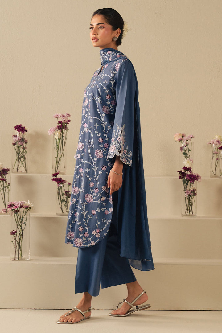 Cross Stitch - Lawn Sky Lance Suit For Women - Blue - 2 Piece