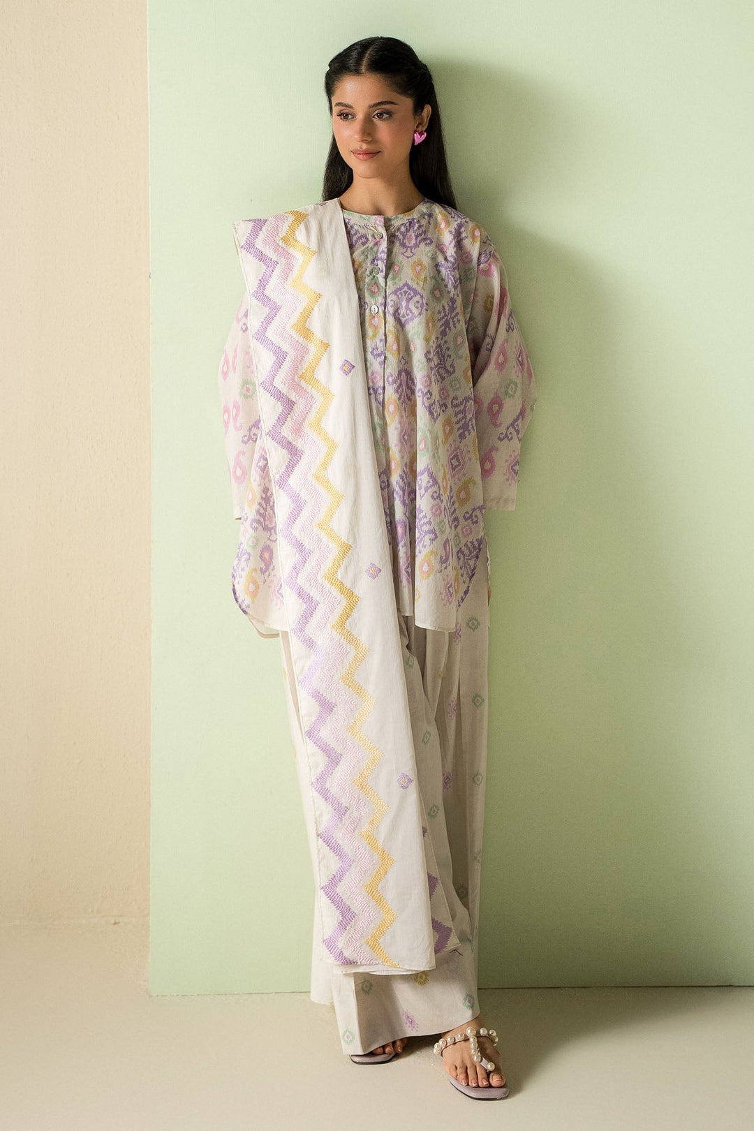 Cross Stitch - Lawn Spring Frizz Suit For Women - Grey - 3 Piece