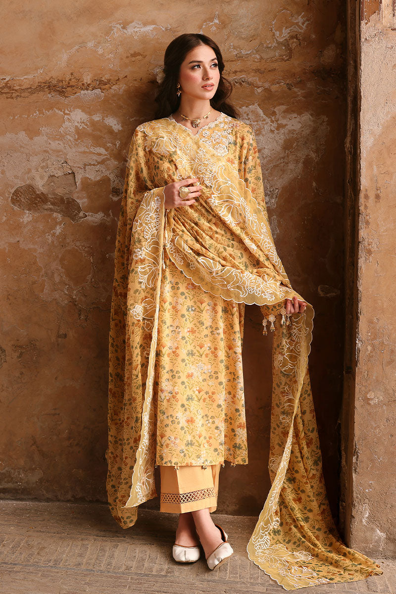 Cross Stitch - Lawn Sunlit Hue Unstitch Suit For Women - 3 Piece