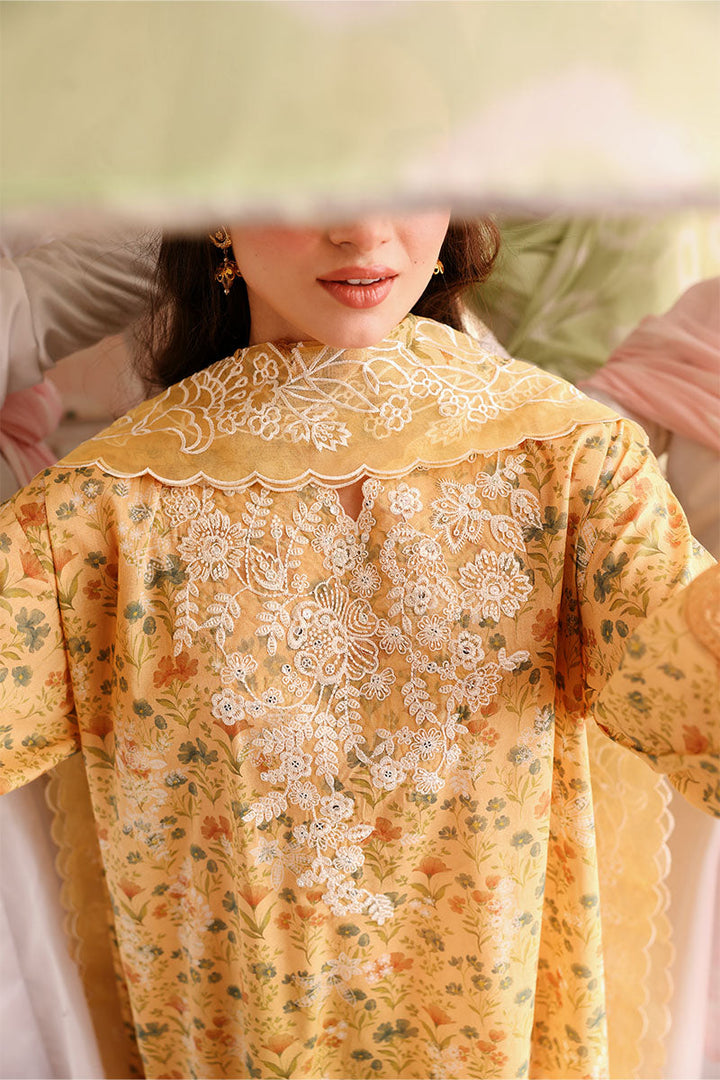 Cross Stitch - Lawn Sunlit Hue Unstitch Suit For Women - 3 Piece