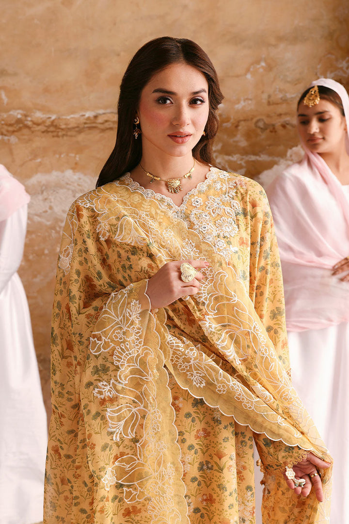 Cross Stitch - Lawn Sunlit Hue Unstitch Suit For Women - 3 Piece