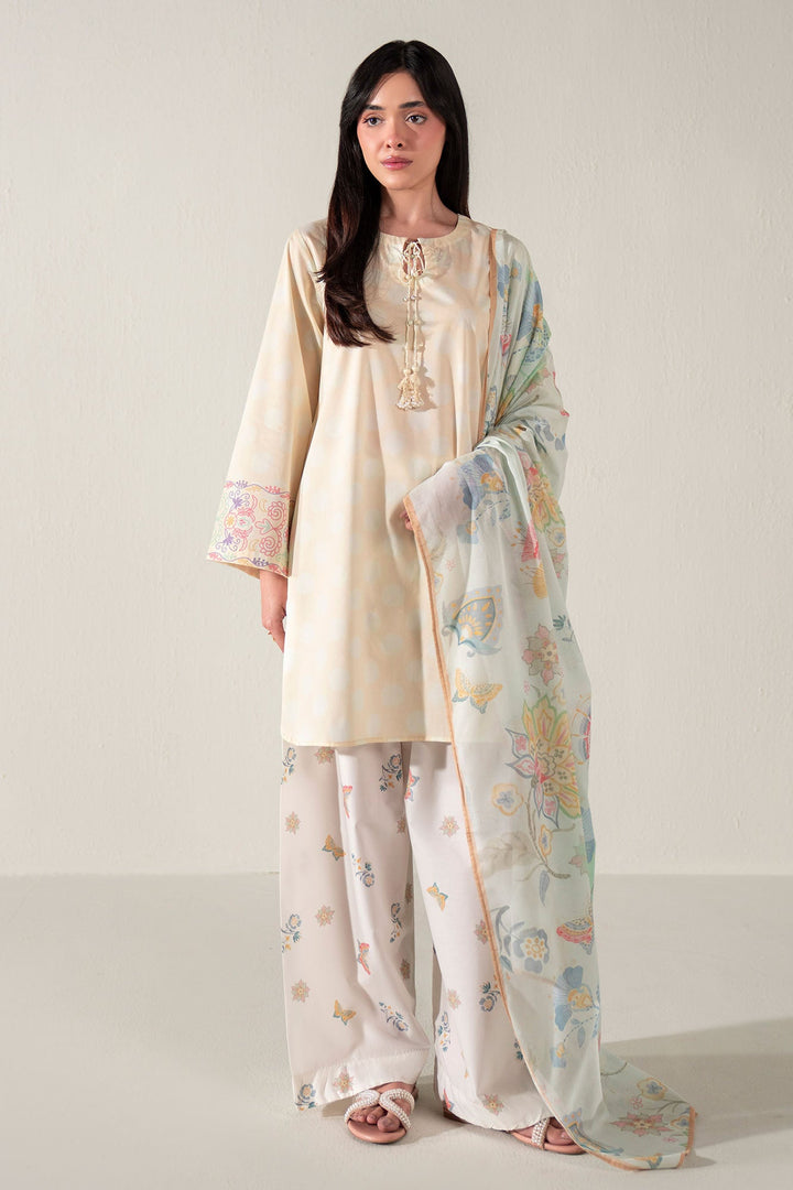 Cross Stitch - Lemon Drop Lawn Suit For Women - Multi - 3 Piece