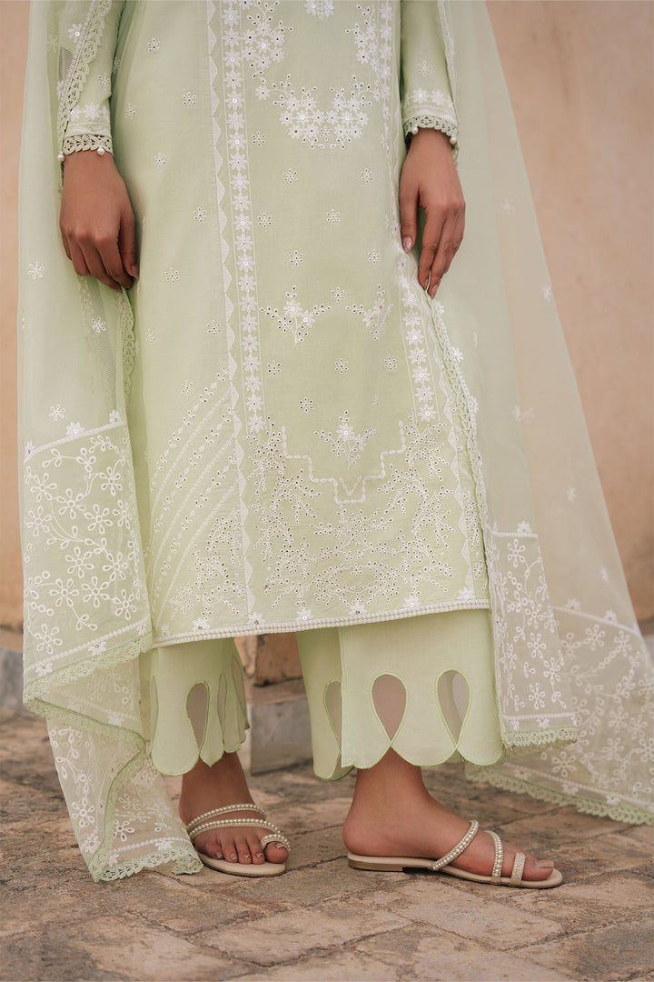Cross Stitch - Lumiere Meadow Lawn Suit For Women - 3 Piece
