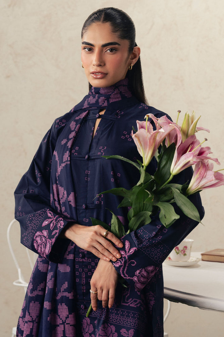 Cross Stitch MAGENTA MUSE Unstitched Blue 3 Piece