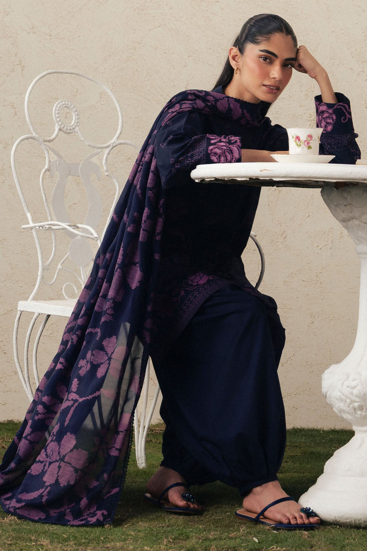 Cross Stitch MAGENTA MUSE Unstitched Blue 3 Piece