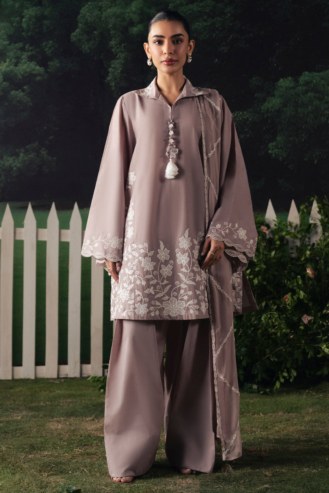 Cross Stitch MAUVE WHISPER Unstitched Mauve 3 Piece