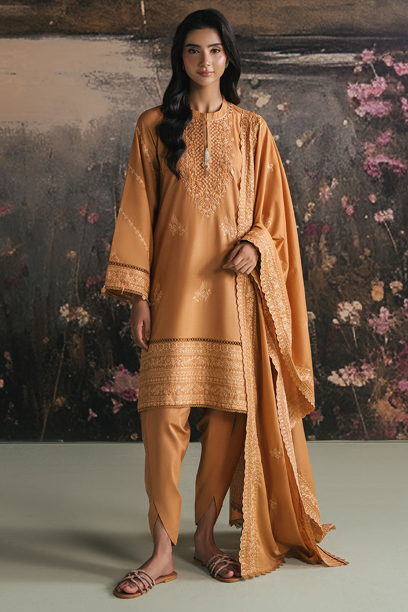 Cross Stitch - MUSTARD BLOOM - Lawn - 3 Piece - Unstitched