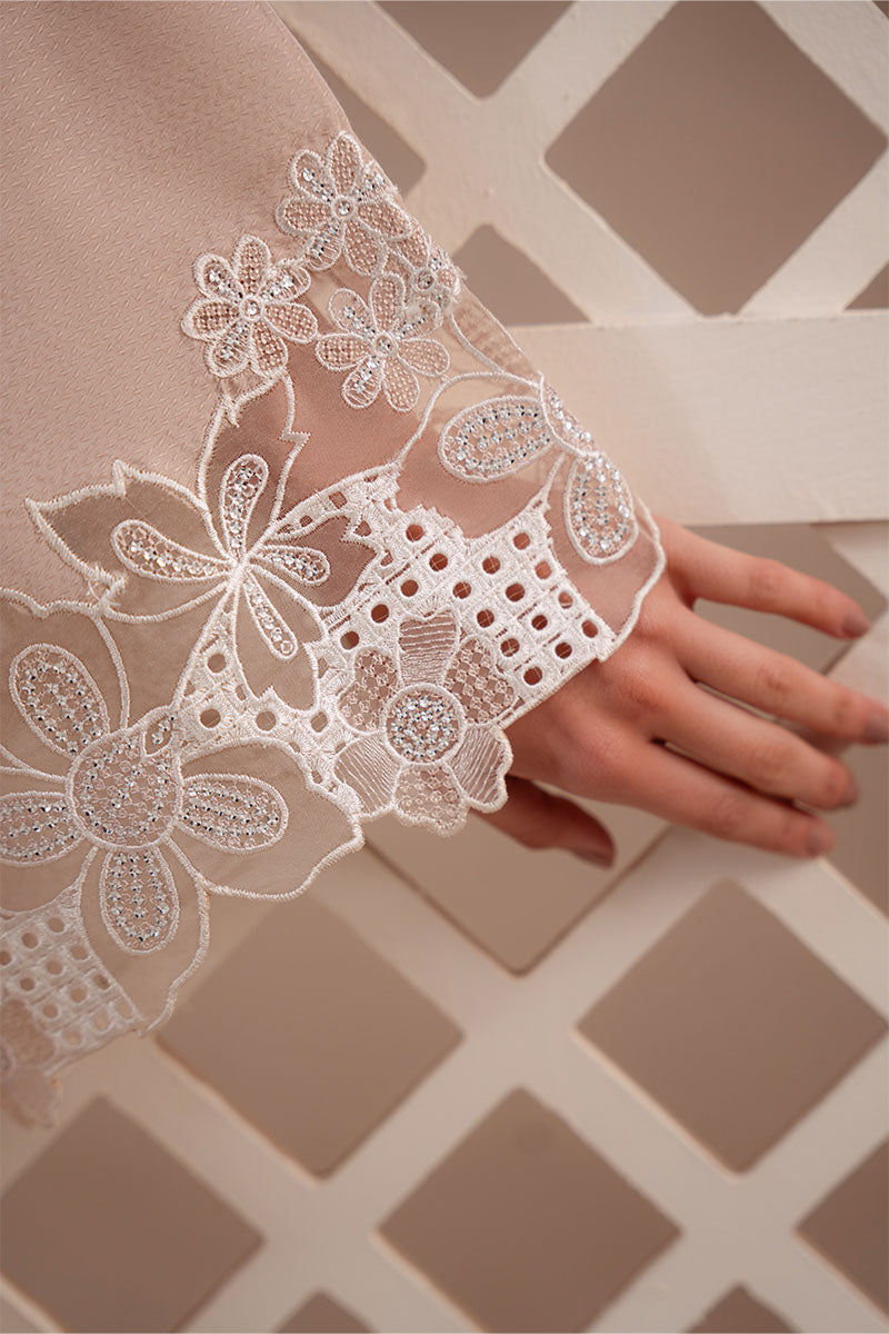 Cross Stitch - Mocha Veil Lawn Suit For Women - Beige - 2 Piece