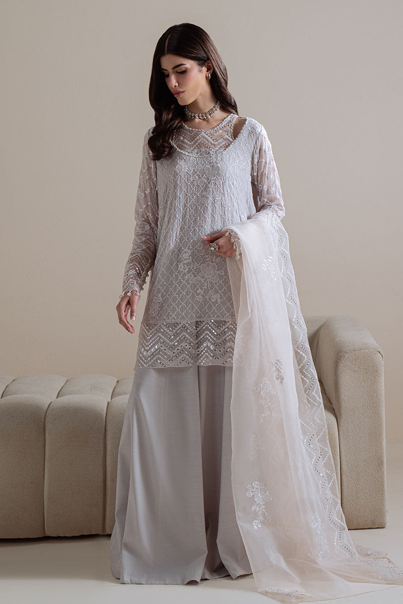 Cross Stitch - Moonlit Mist Lilac Unstitch Suit For Women - 4 Piece