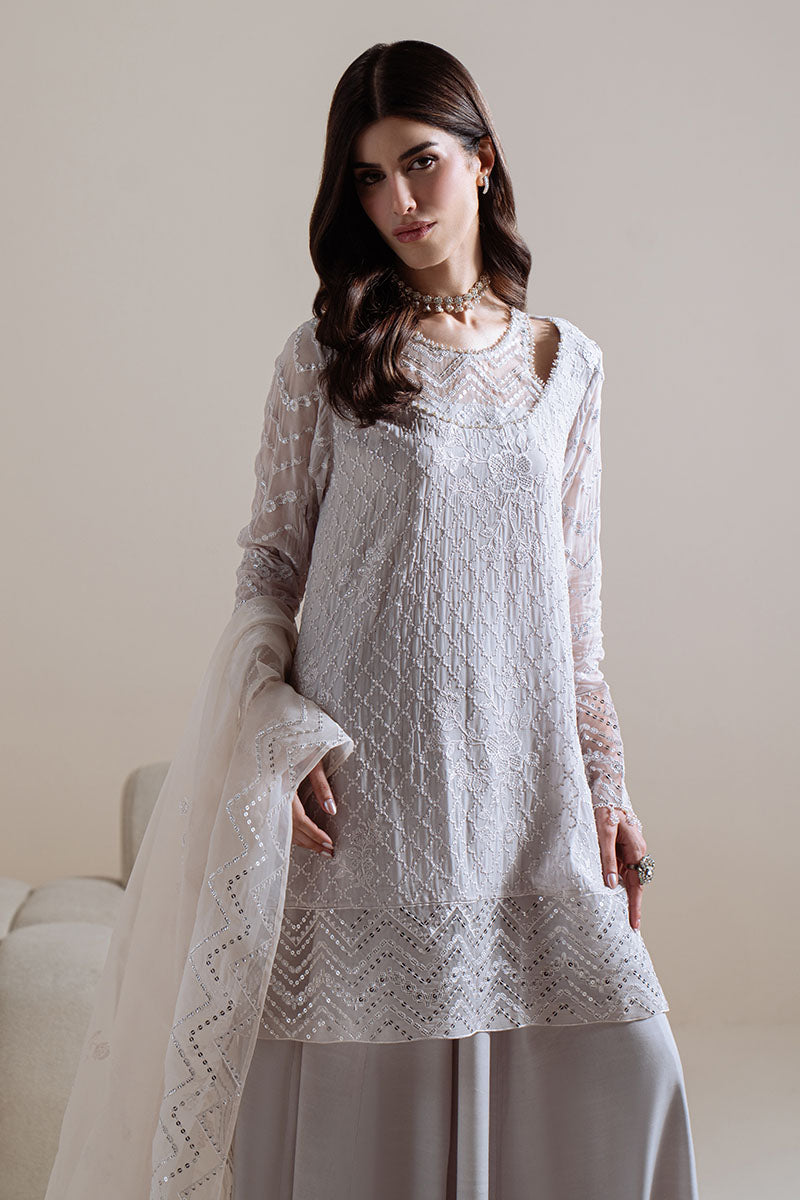 Cross Stitch - Moonlit Mist Lilac Unstitch Suit For Women - 4 Piece