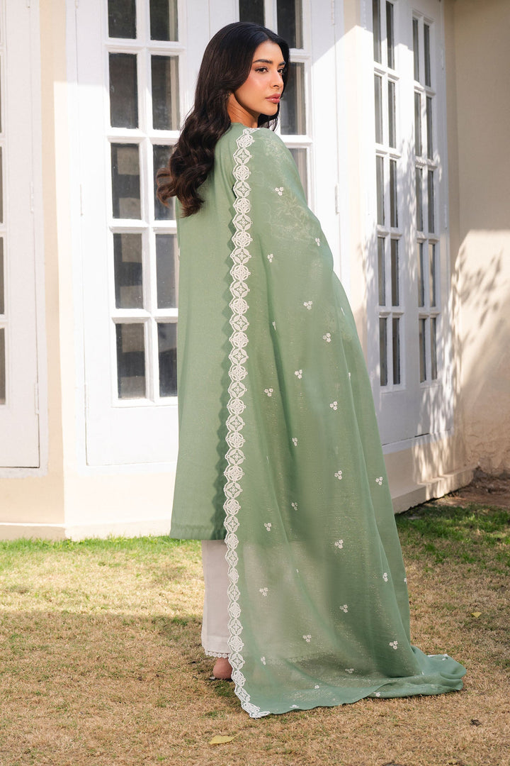 Cross Stitch - Moss Luxe Net Suit For Women - Green - 2 Piece