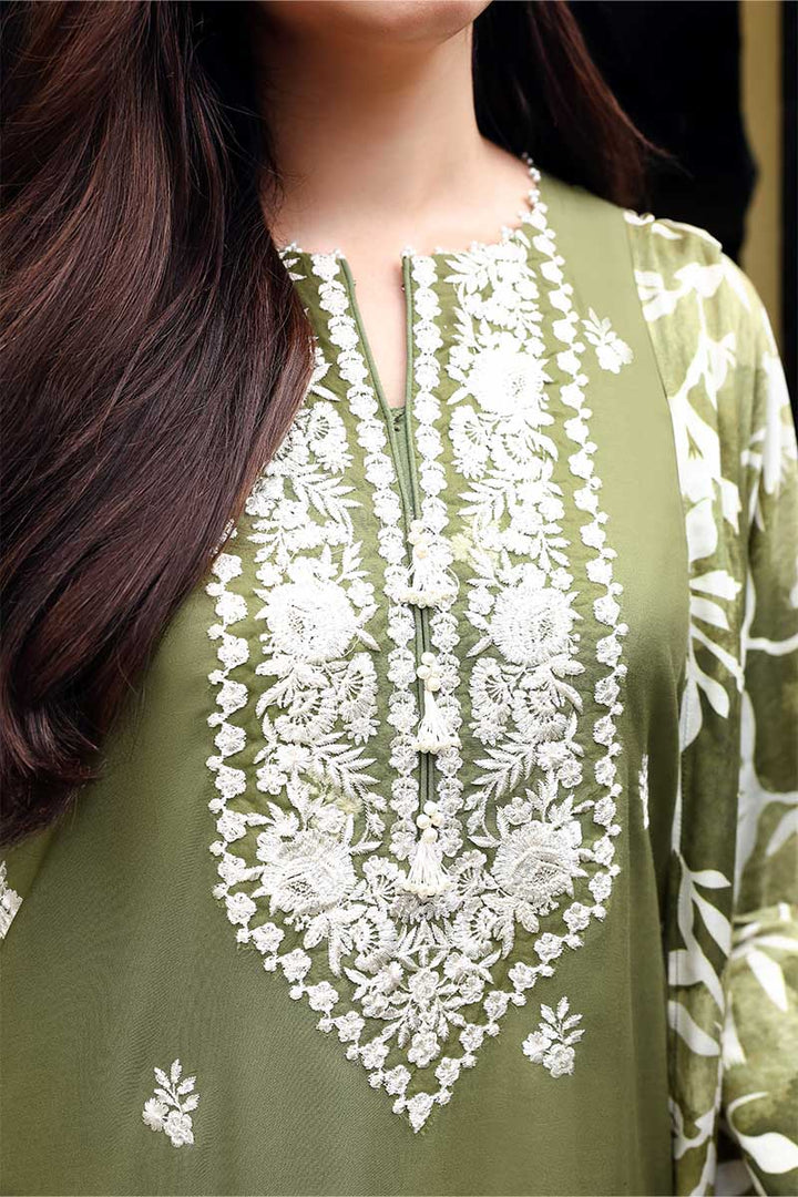Cross Stitch - Moss Reverie - Linen Embroidered Suit - 3 Piece - Unstitch