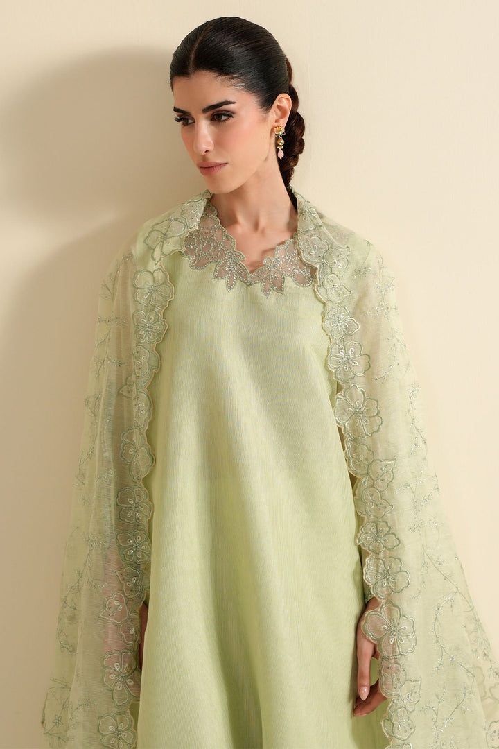 Cross Stitch - Net Spring Dew Suit For Women - Green - 2 Piece