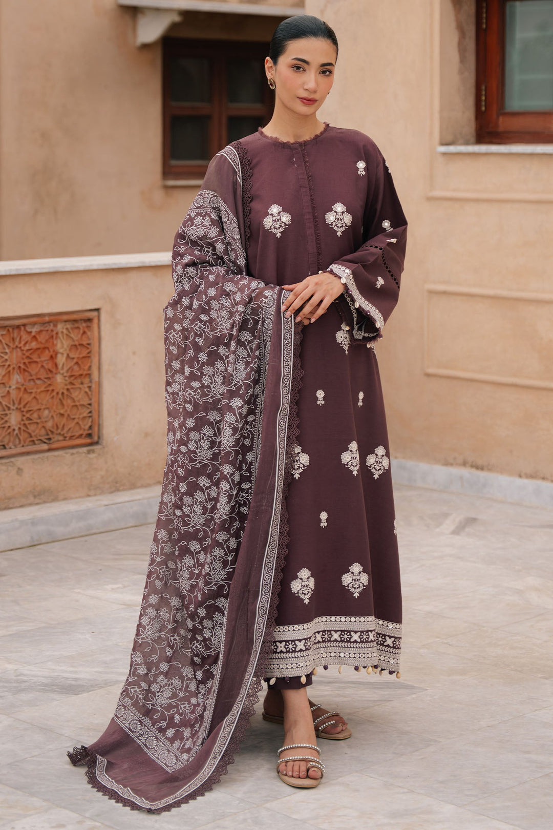 Cross Stitch - Noir Umber Lawn Suit For Women - 3 Piece