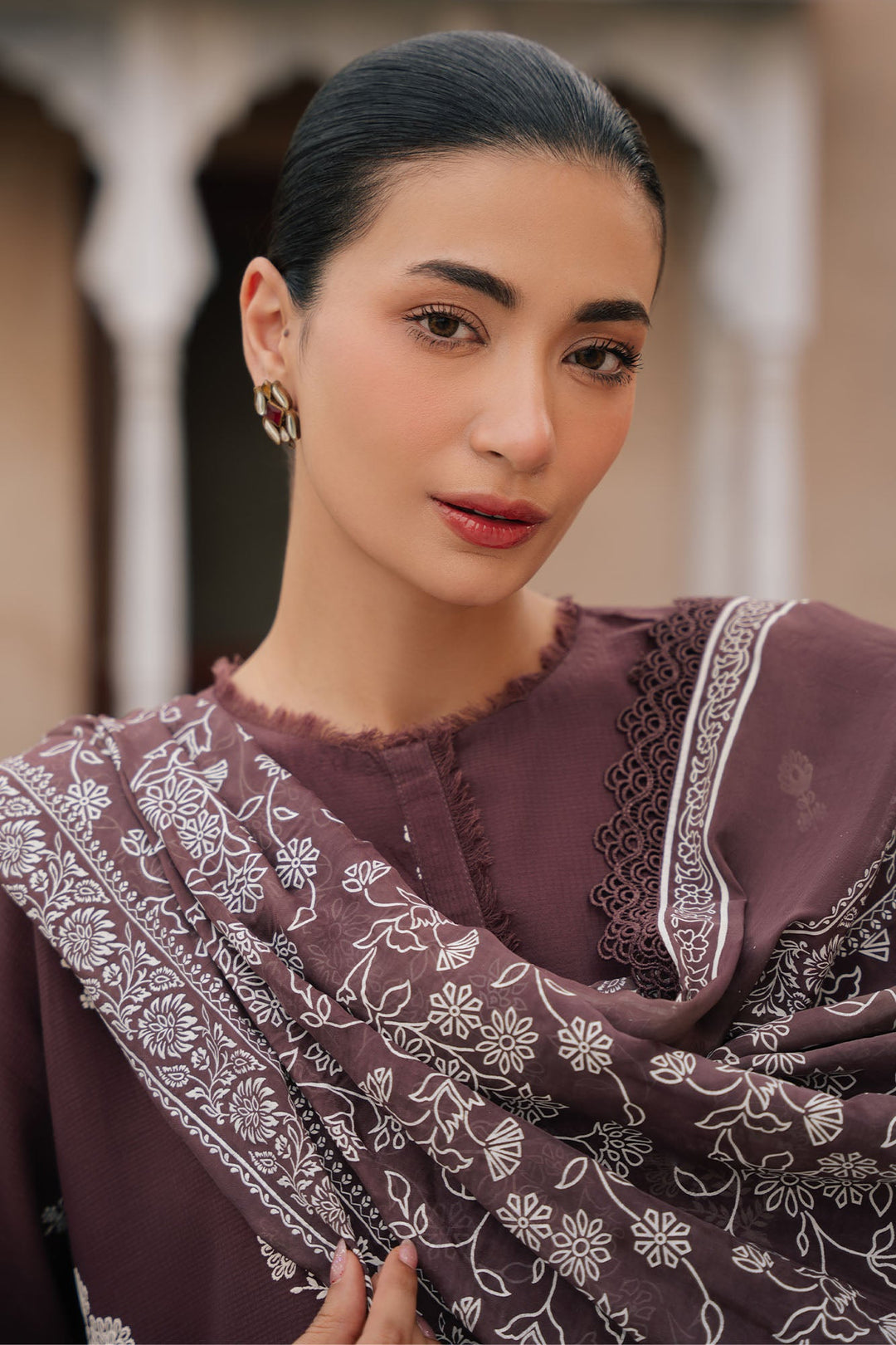 Cross Stitch - Noir Umber Lawn Suit For Women - 3 Piece