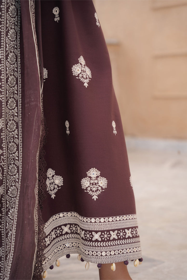 Cross Stitch - Noir Umber Lawn Suit For Women - 3 Piece