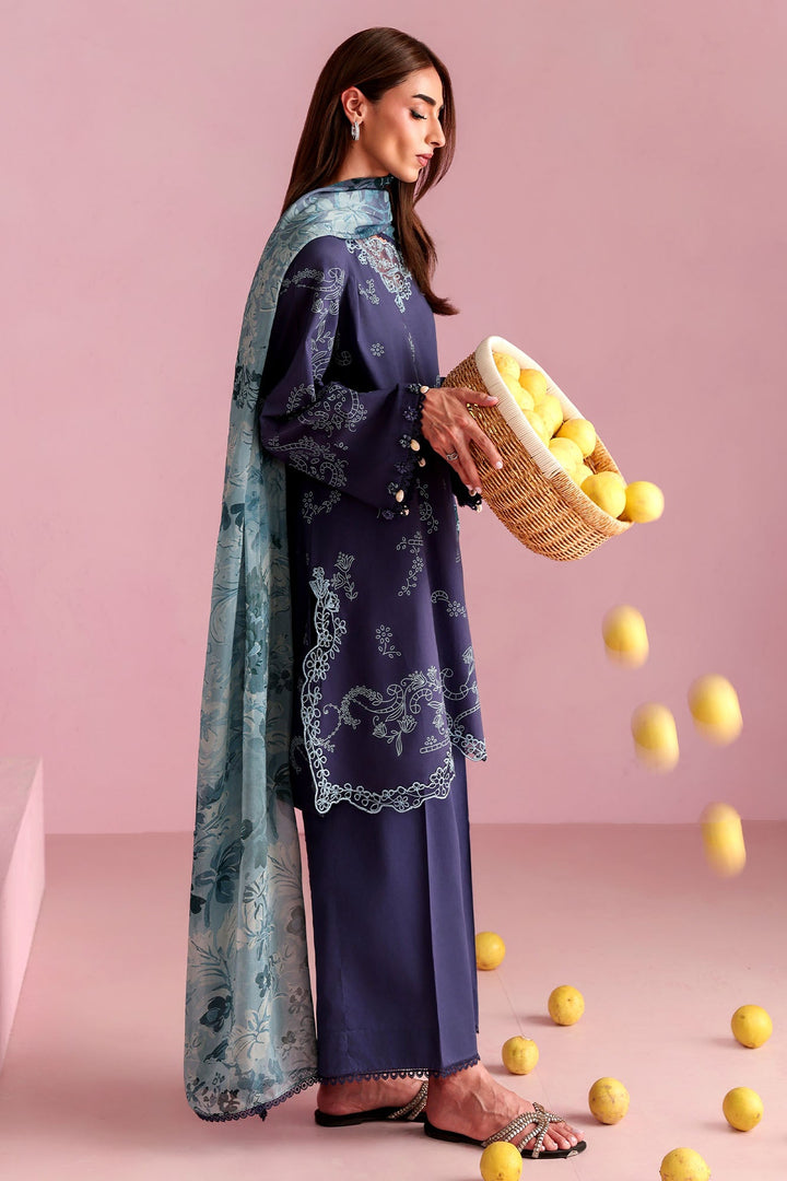 Cross Stitch - Ocean Drop Printed Lawn Unstitch Suit For Women - 3 Piece