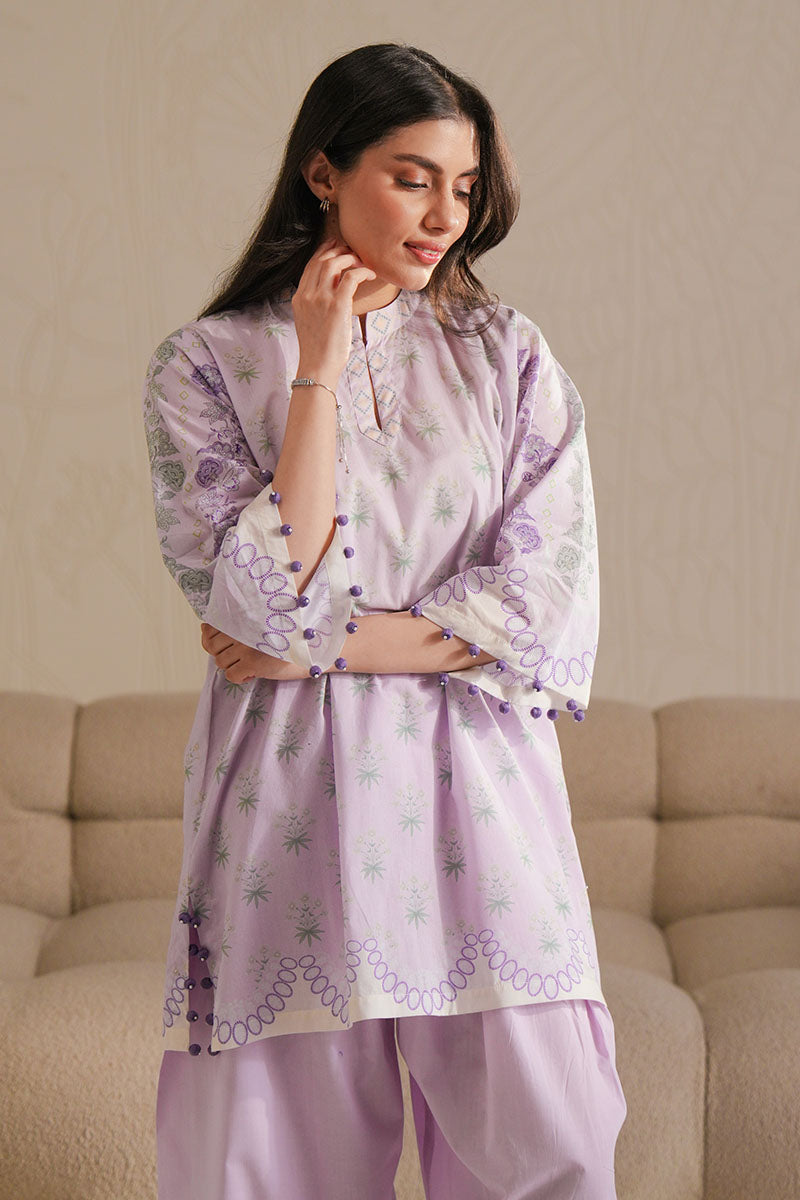 Cross Stitch - Opulent Orchid Digital Print Lawn Unstitch Suit For Women - 2 Piece