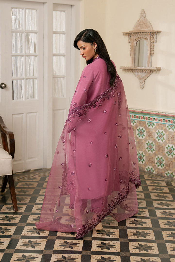 Cross Stitch - Orchid Aura Silk Suit For Women - Purple - 3 Piece