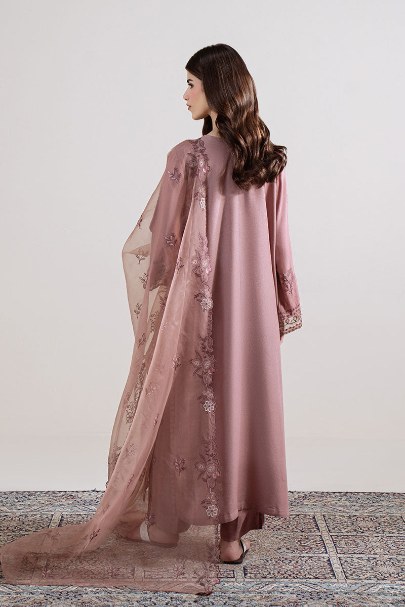 Cross Stitch - Orchid Dusk Karandi Suit For Women - Pink - 3 Piece