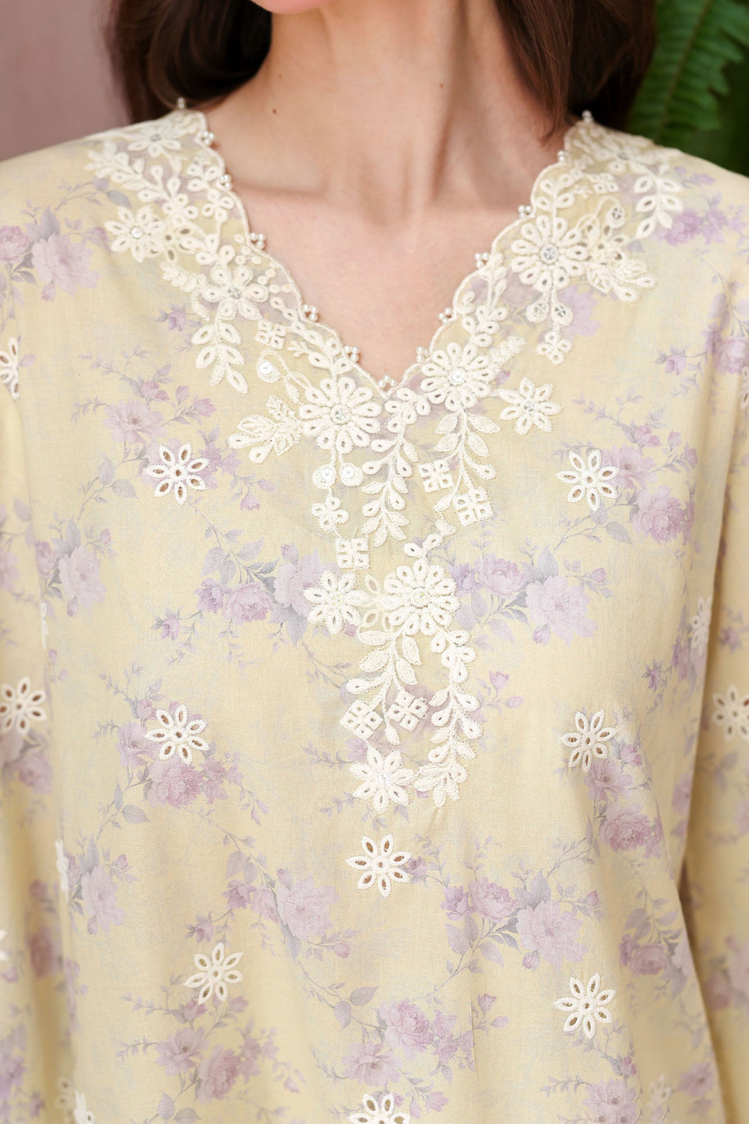 Cross Stitch - Orchid Flare Lawn Unstitch Suit For Women - 3 Piece