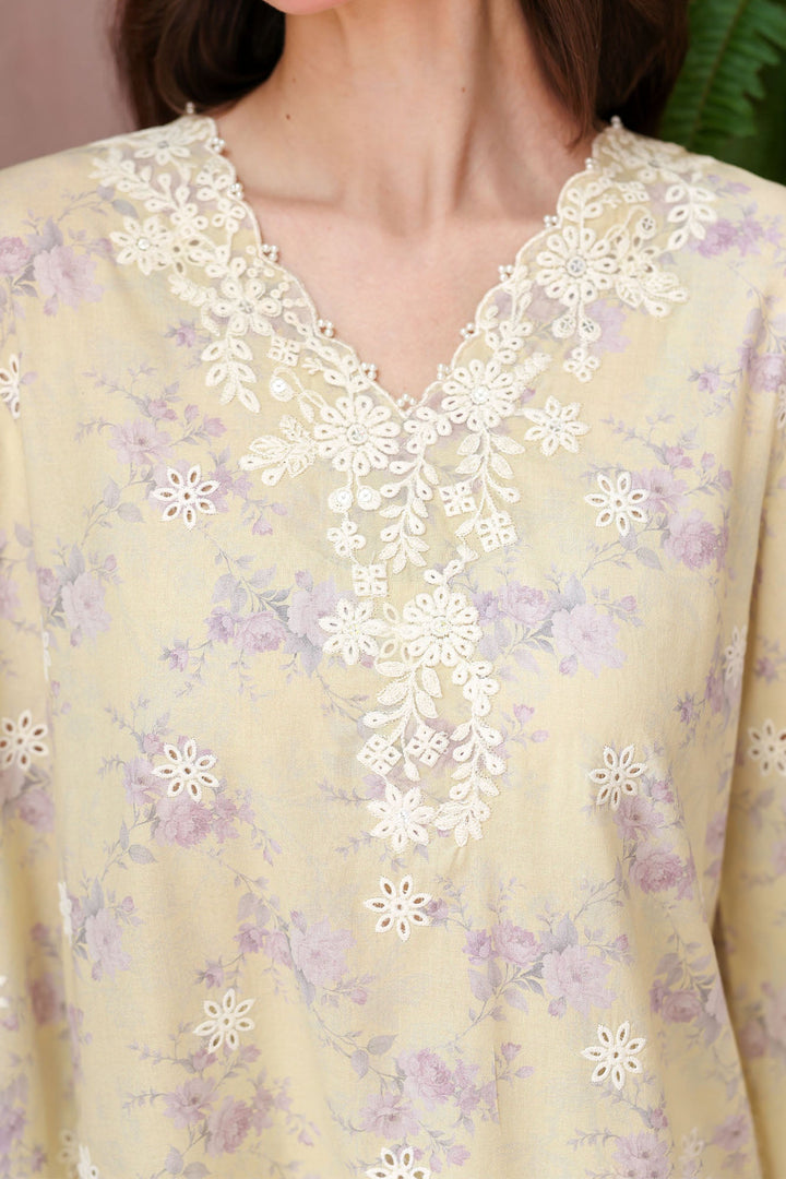 Cross Stitch - Orchid Flare Lawn Unstitch Suit For Women - 3 Piece